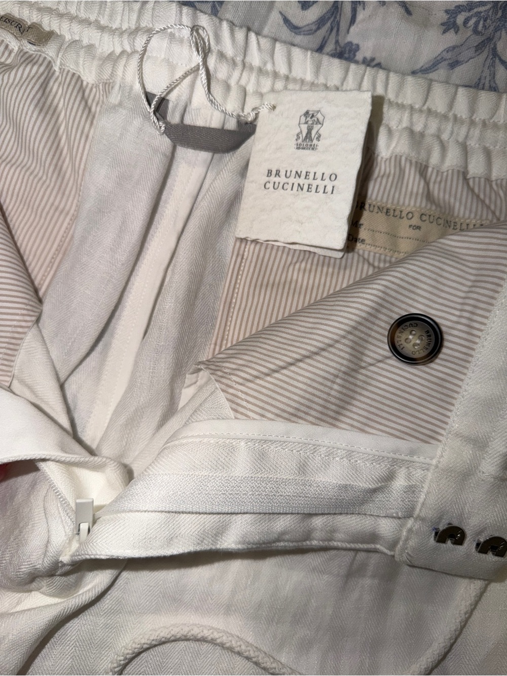 Brunello Cucinelli White Linen Pants - Picture 4 of 6